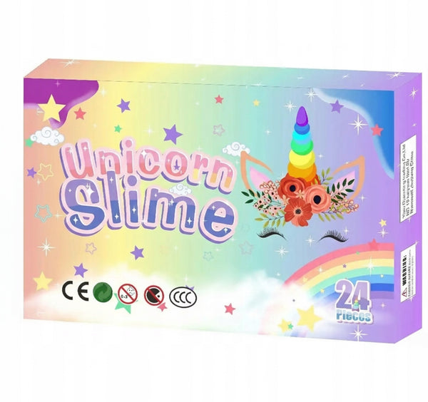 WIELKI KALENDARZ ADWENTOWY SLIME ZESTAW KREATYWNY DLA DZIECI DIY 24w1