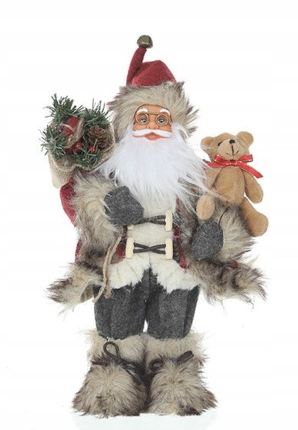 ŚWIĘTY MIKOŁAJ FIGURKA SKANDYNAWSKI DUŻY STOJĄCY 60CM DEKORACJA ŚWIĄTECZNA