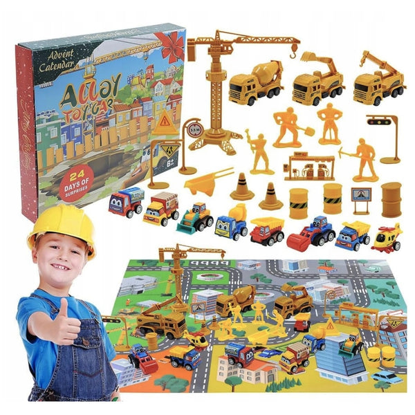 KALENDARZ ADWENTOWY POJAZDÓW INŻYNIERYJNYCH DLA DZIECI 24 ZESTAWY 2025 AUTA