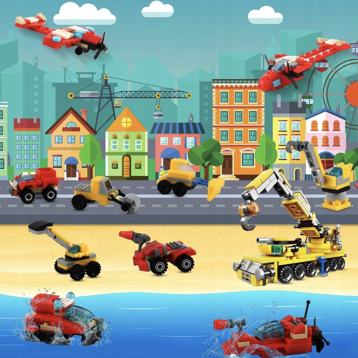 KALENDARZ ADWENTOWY DLA DZIECI KLOCKI STRAŻ POŻARNA POJAZDY PREZENT MIKOŁAJ