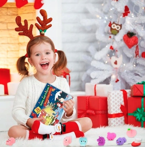 KALENDARZ ADWENTOWY MOCHI SQUISHY 2025 - 24 GNIOTKI, FIGURKI DLA DZIECI