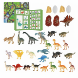 Calendar with Dinosaurs on White