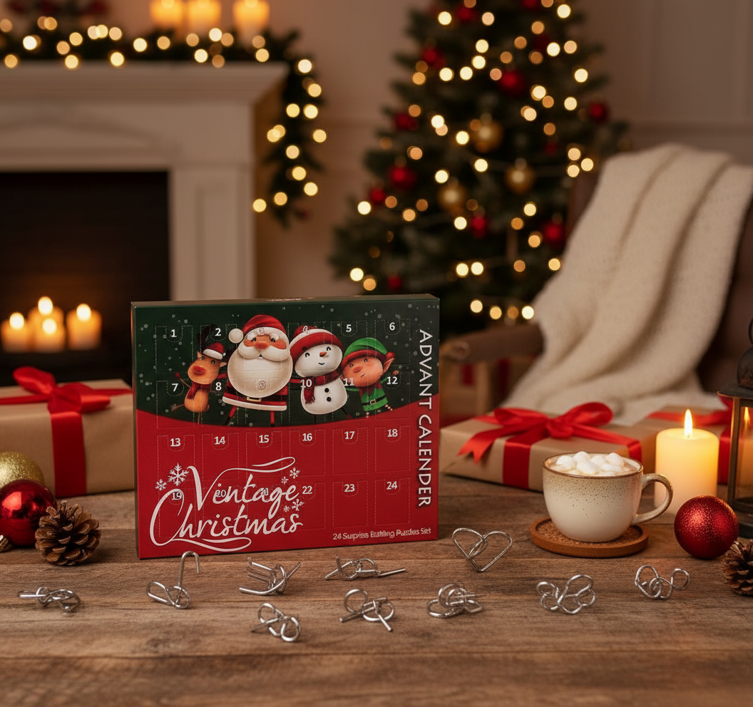 KALENDARZ ADWENTOWY METALOWE PUZZLE ŁAMIGŁÓWKI GRY ZRĘCZNOŚCIOWE 2025