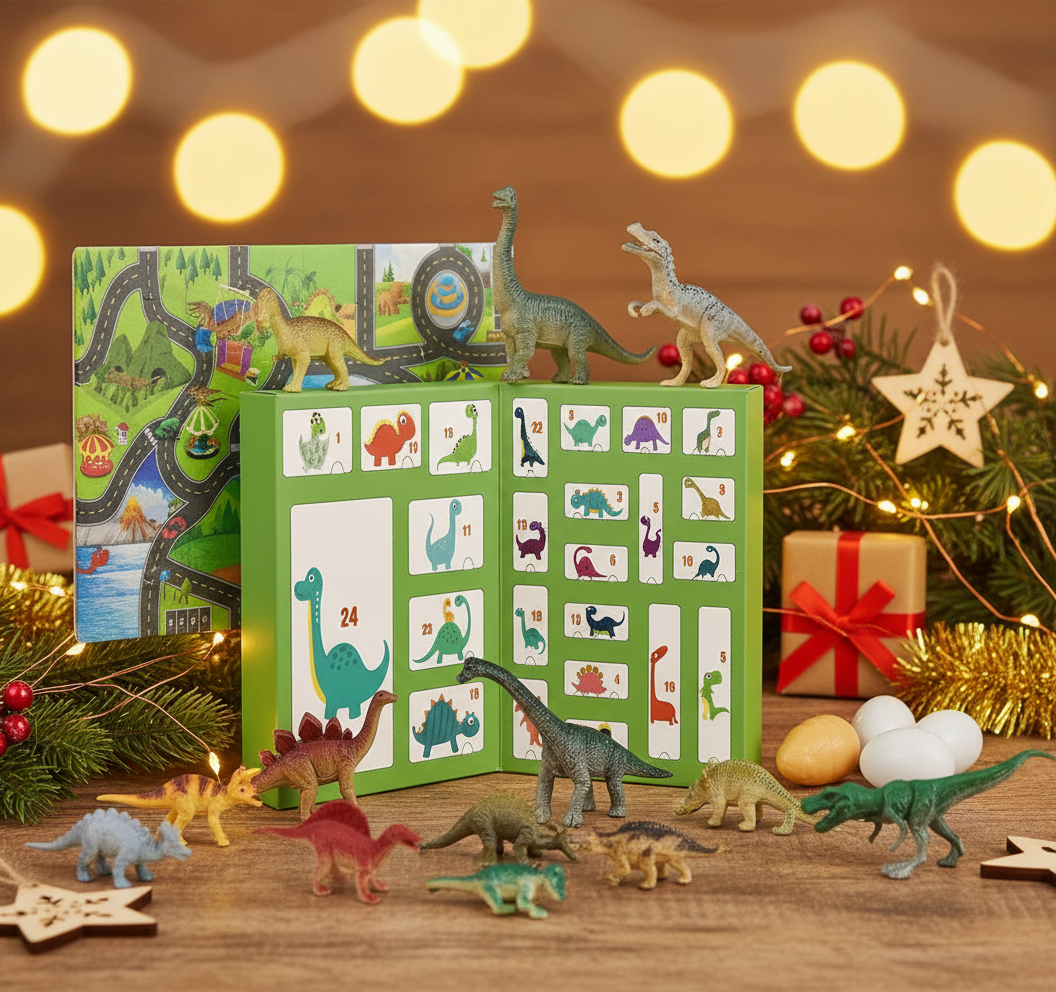 KALENDARZ ADWENTOWY DLA DZIECI DINOZAURY 24 FIGURKI ZESTAW XXL ZABAWKI 2025