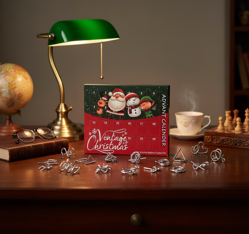 KALENDARZ ADWENTOWY METALOWE PUZZLE ŁAMIGŁÓWKI GRY ZRĘCZNOŚCIOWE 2025