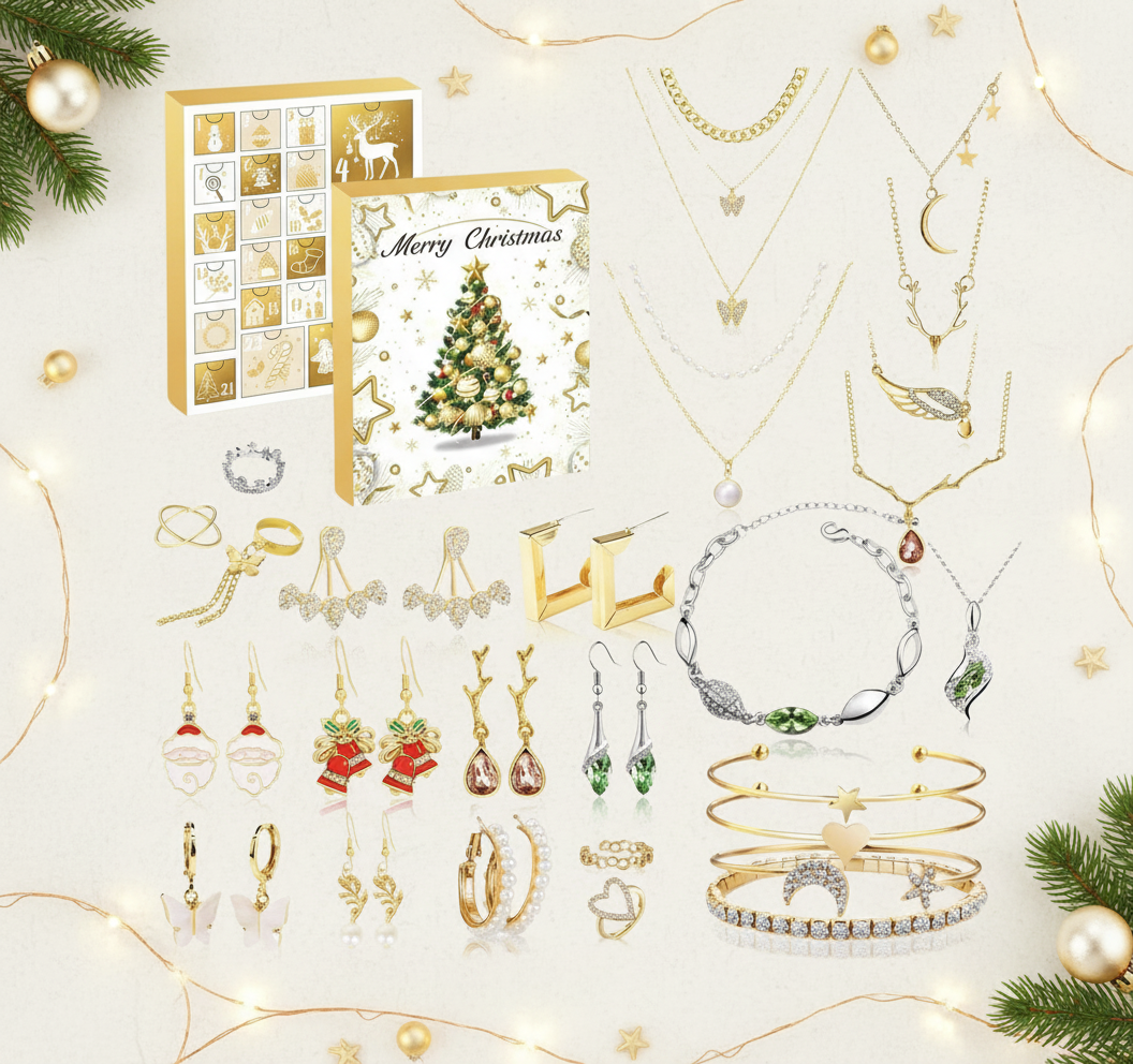 Kalendarz adwentowy - flat lay