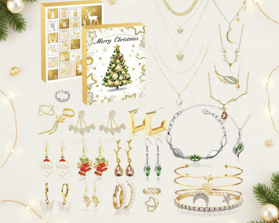 Kalendarz adwentowy - flat lay