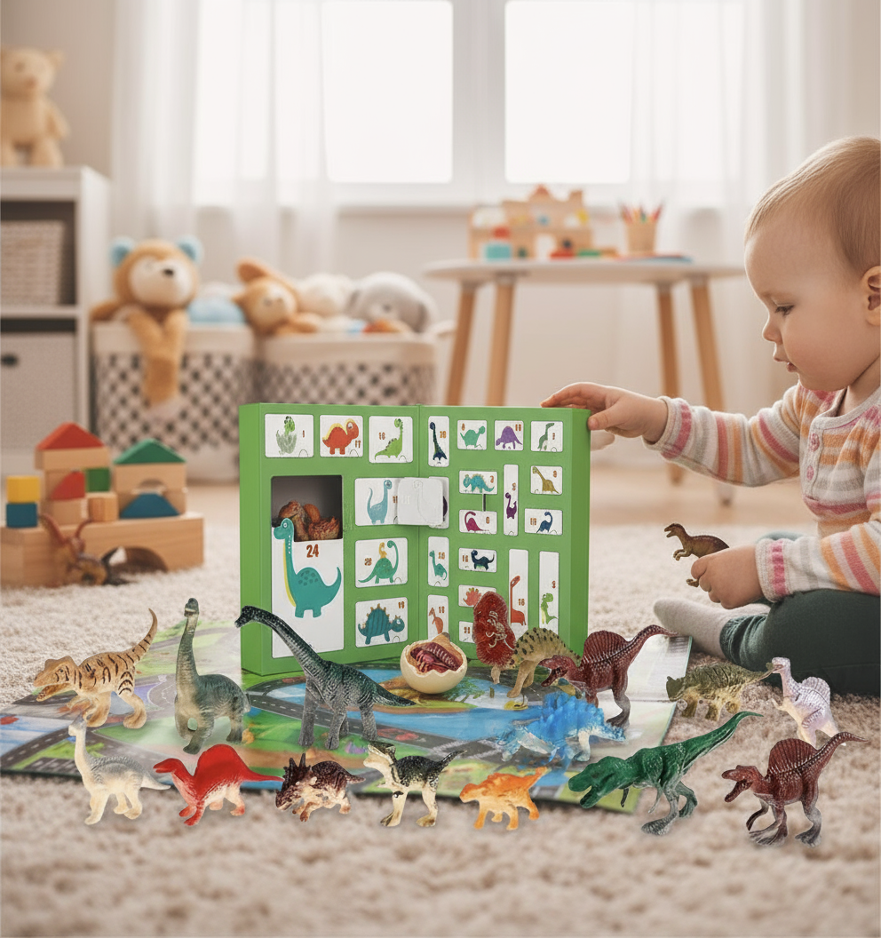 KALENDARZ ADWENTOWY DLA DZIECI DINOZAURY 24 FIGURKI ZESTAW XXL ZABAWKI 2025