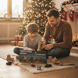 Ojciec z synem otwierający Twój kalendarz