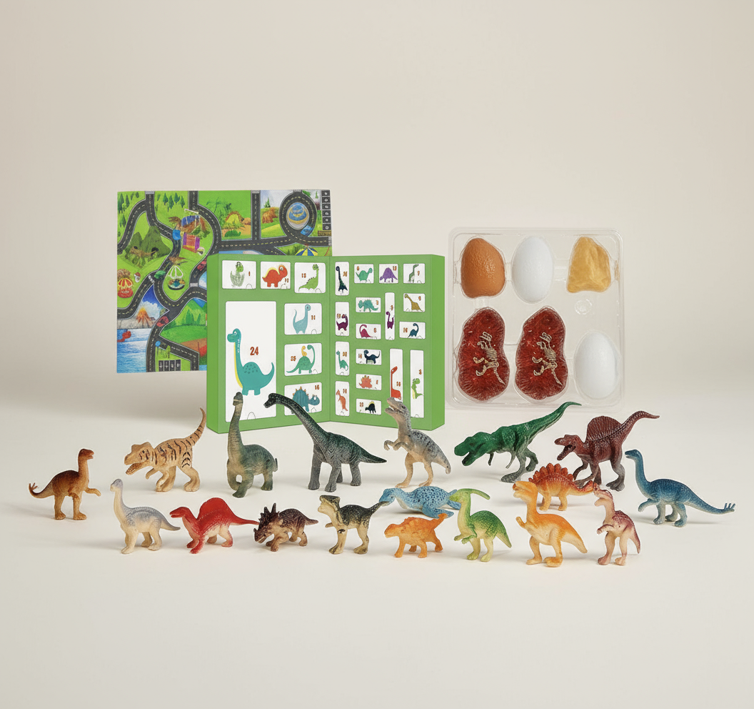 KALENDARZ ADWENTOWY DLA DZIECI DINOZAURY 24 FIGURKI ZESTAW XXL ZABAWKI 2025