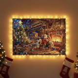 Ukończona układanka 70x50cm ze Świętym Mikołajem