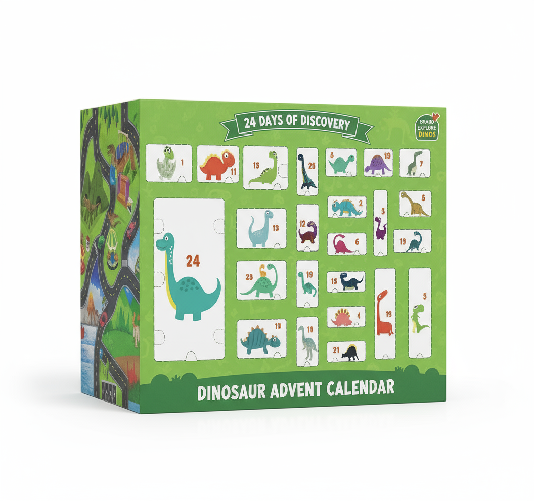 KALENDARZ ADWENTOWY DLA DZIECI DINOZAURY 24 FIGURKI ZESTAW XXL ZABAWKI 2025