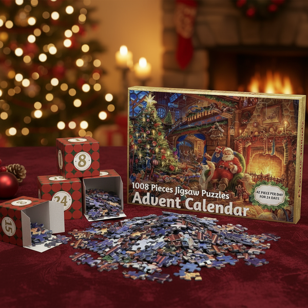 Zbliżenie na otwarte pudełka z elementami puzzli